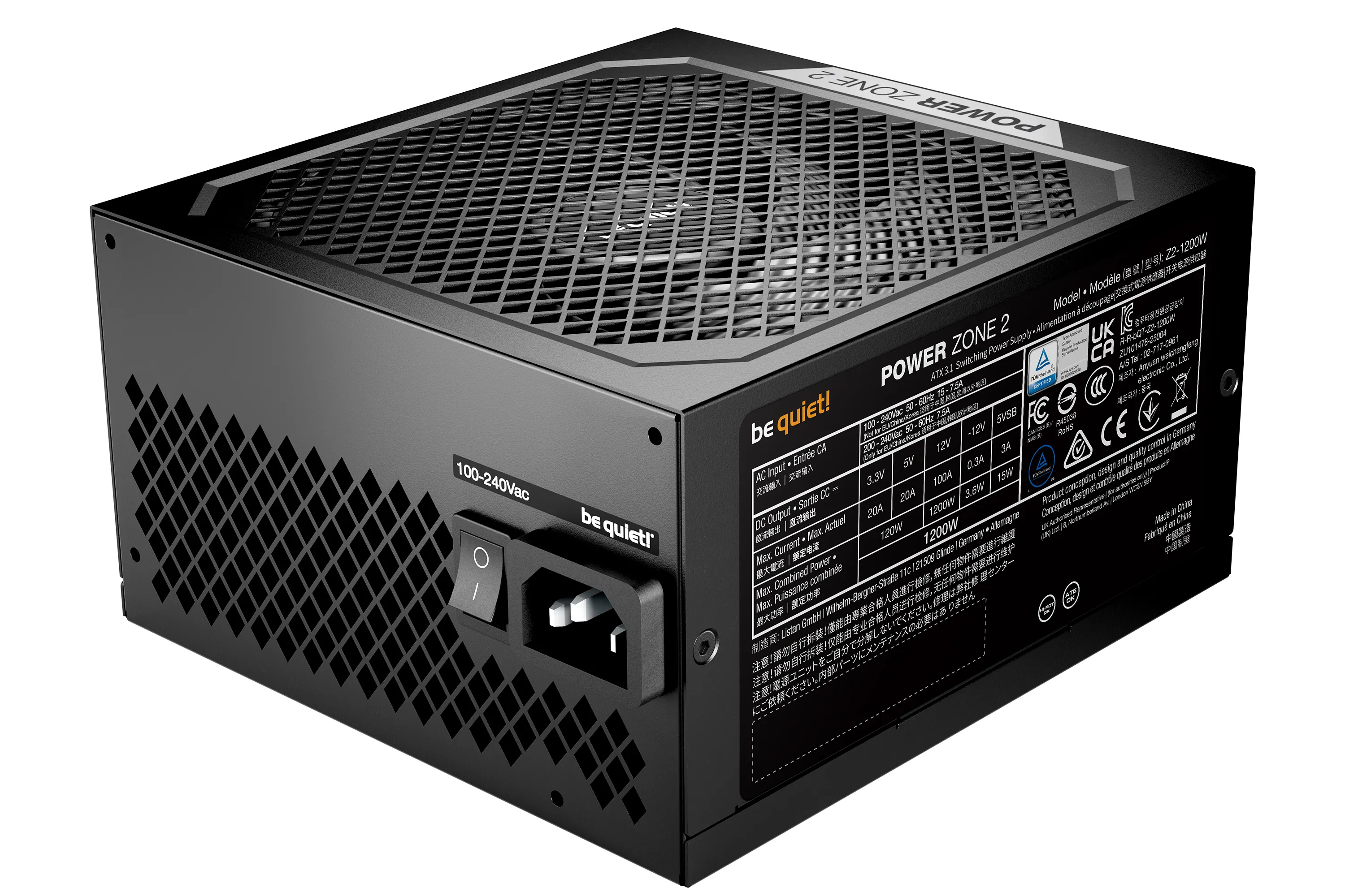 be quiet! Power Zone 2 1200W - PSU, 80 Plus Platinum