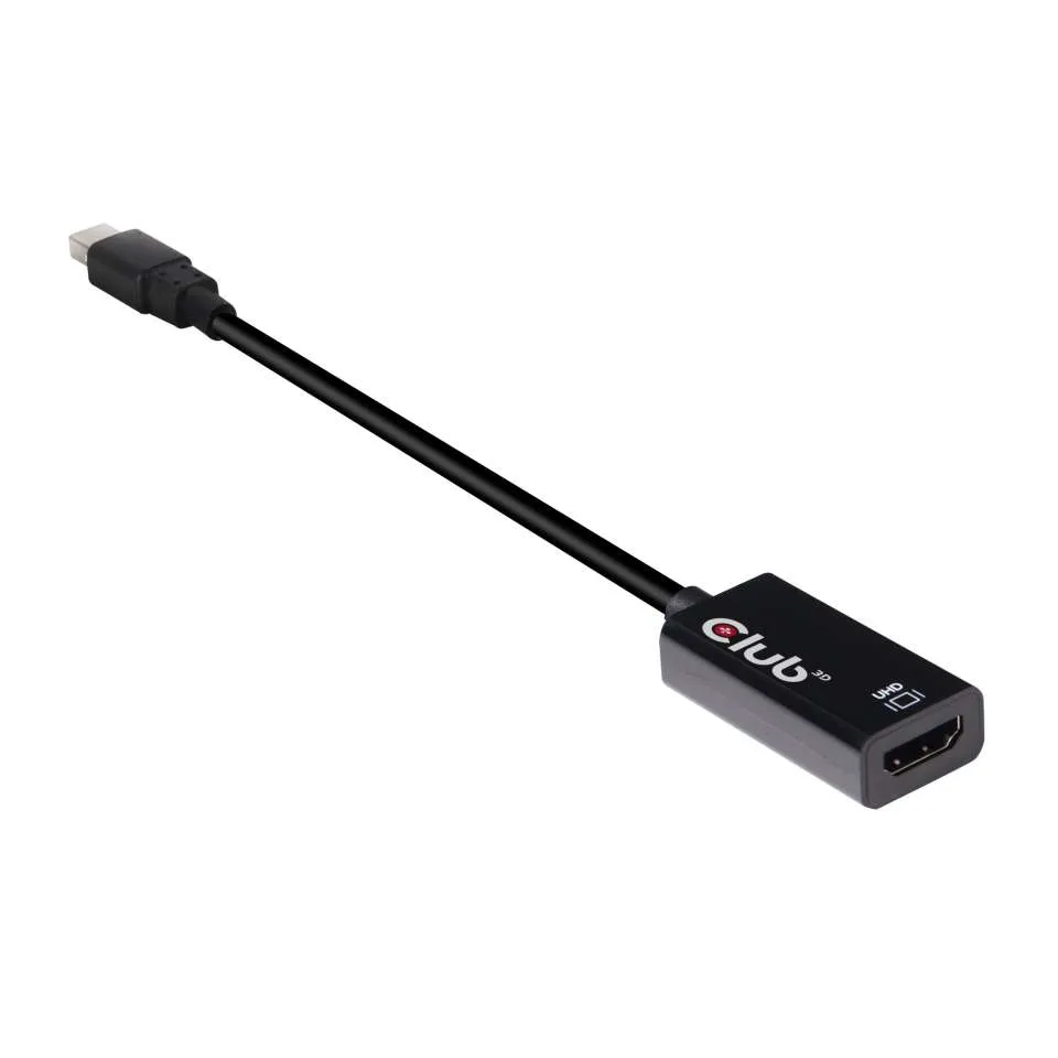 Club 3D  mini DisplayPort – HDMI 1.4 - kabel, 0,165 m, Svart