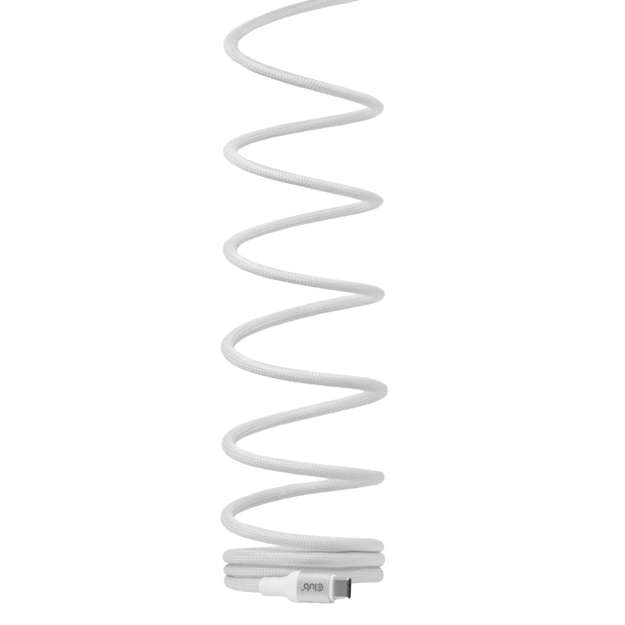 Club 3D Magnetic-Coil USB-C -kaapeli, 240 W, 2 m, valkoinen