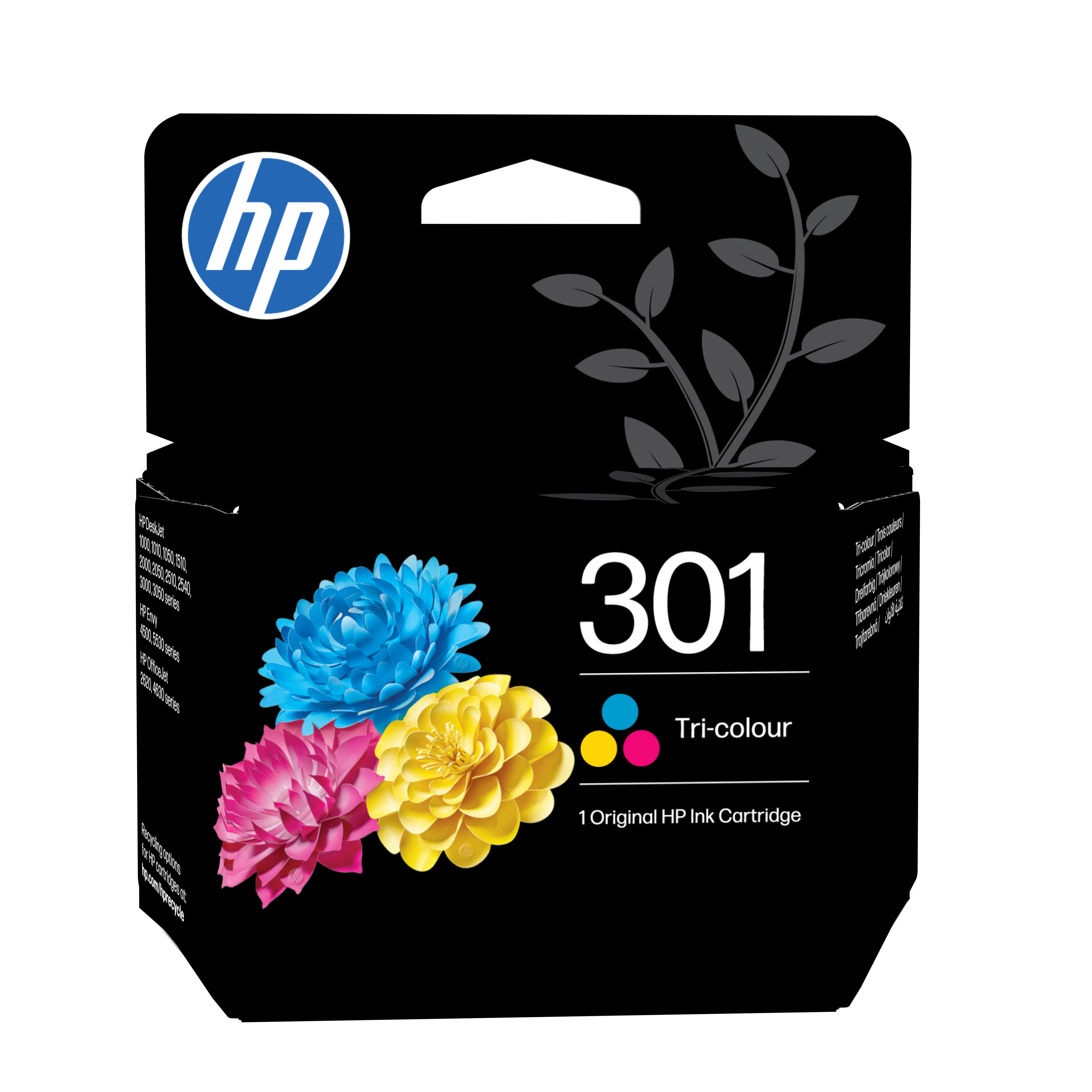 HP 301 kit med bl&auml;ckpatroner, 3 ml, svart/f&auml;rg, 2 st