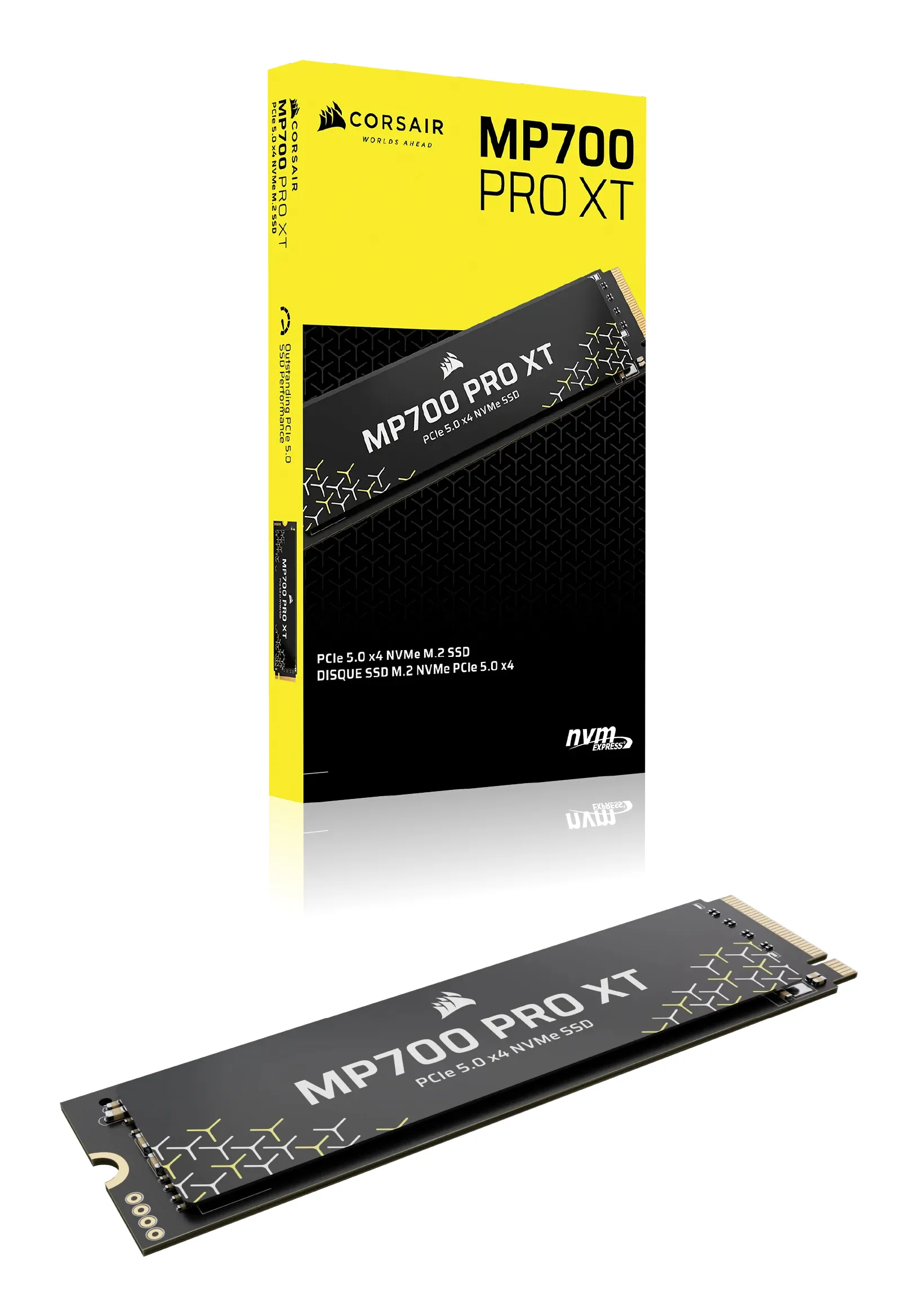 Corsair MP700 PRO XT 1TB M.2 PCIe 5.0 x4 NVMe SSD, Black