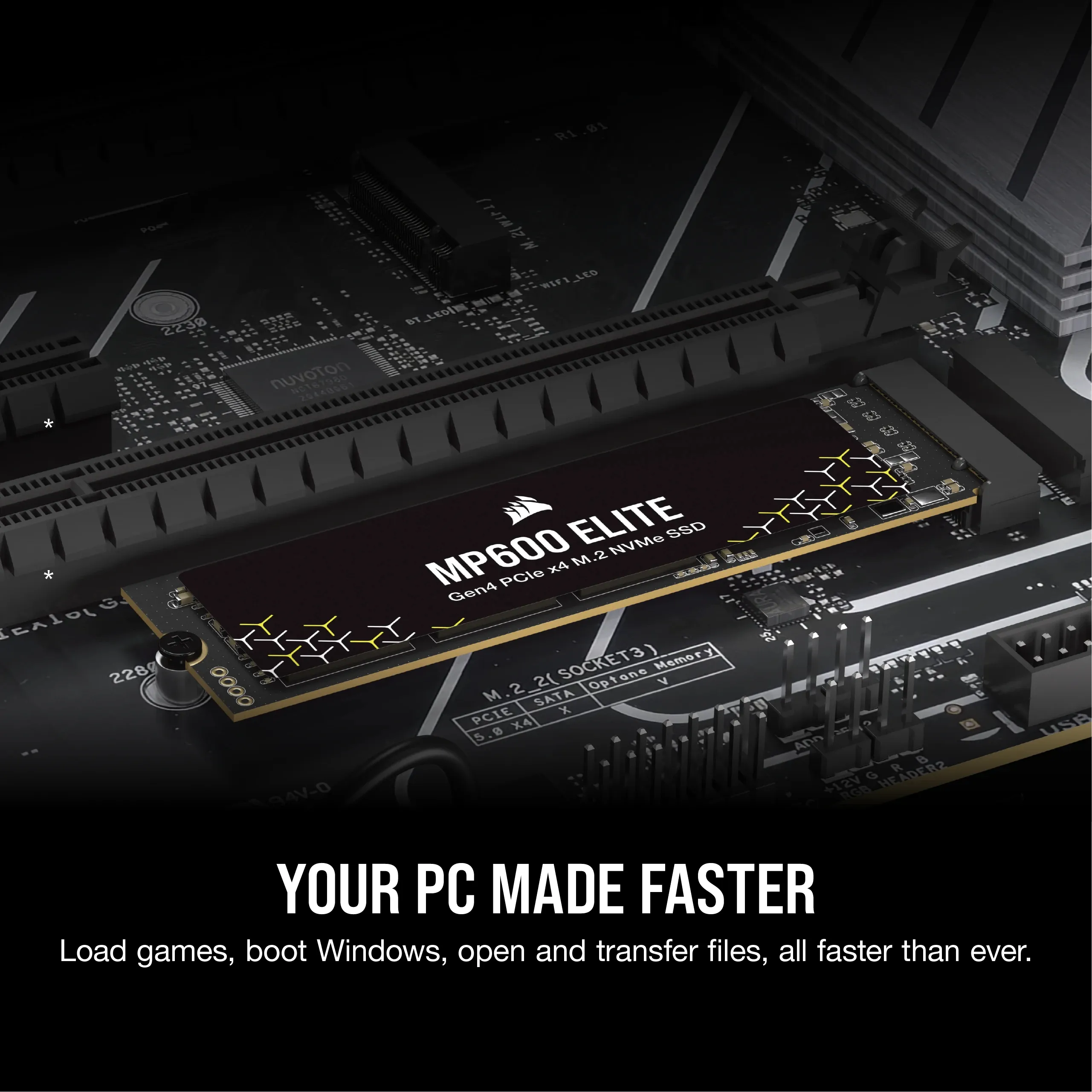 Corsair MP600 ELITE 4 TB, PCIe 4.0, M.2 - SSD