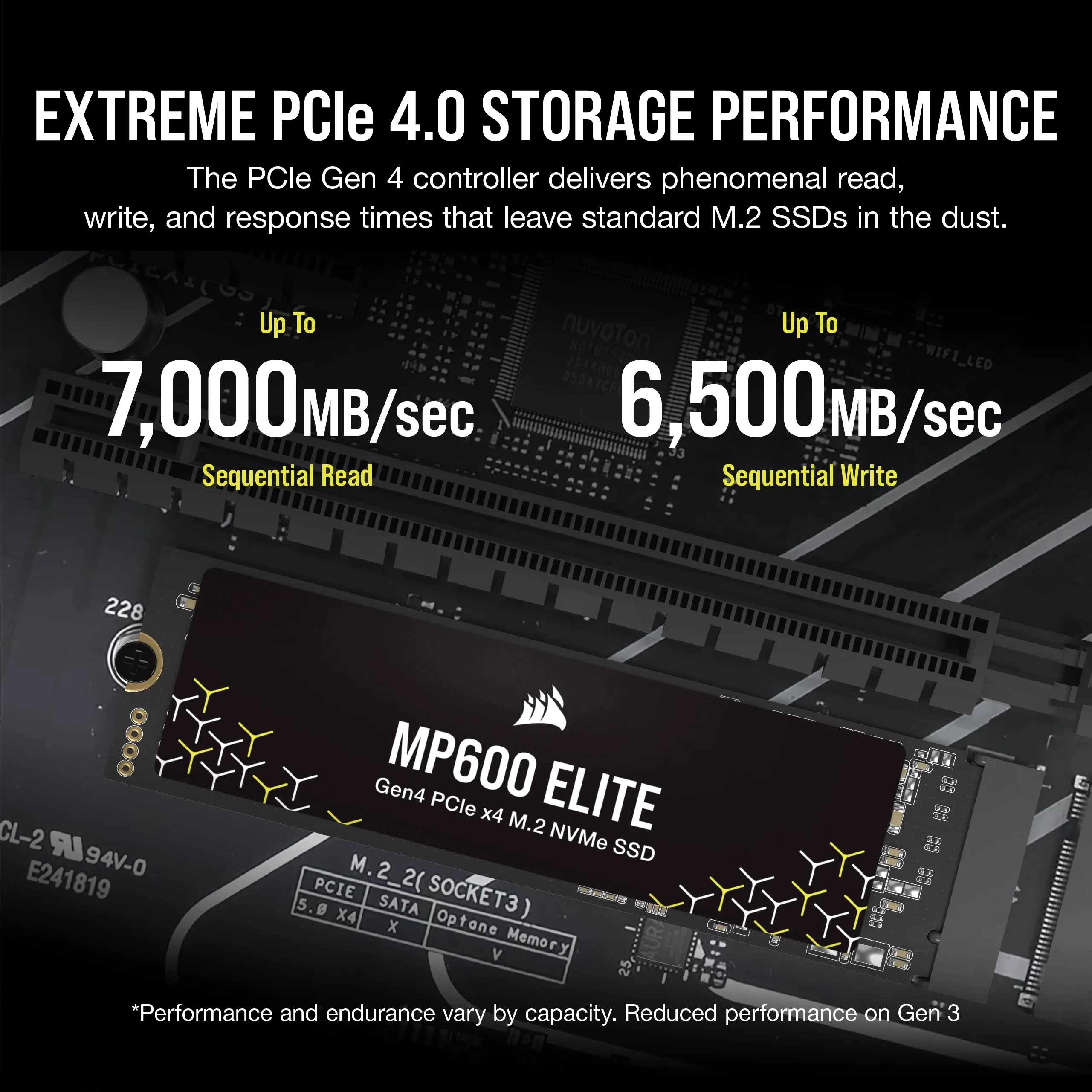 Corsair MP600 ELITE 4 TB, PCIe 4.0, M.2 - SSD
