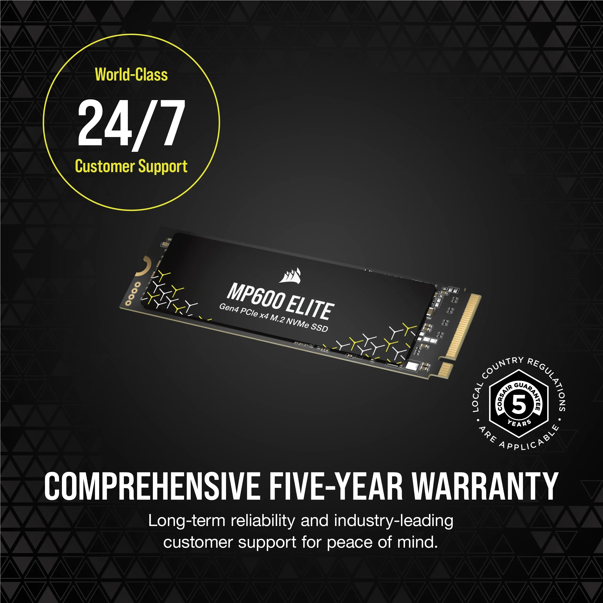 Corsair MP600 ELITE 4 TB, PCIe 4.0, M.2 - SSD