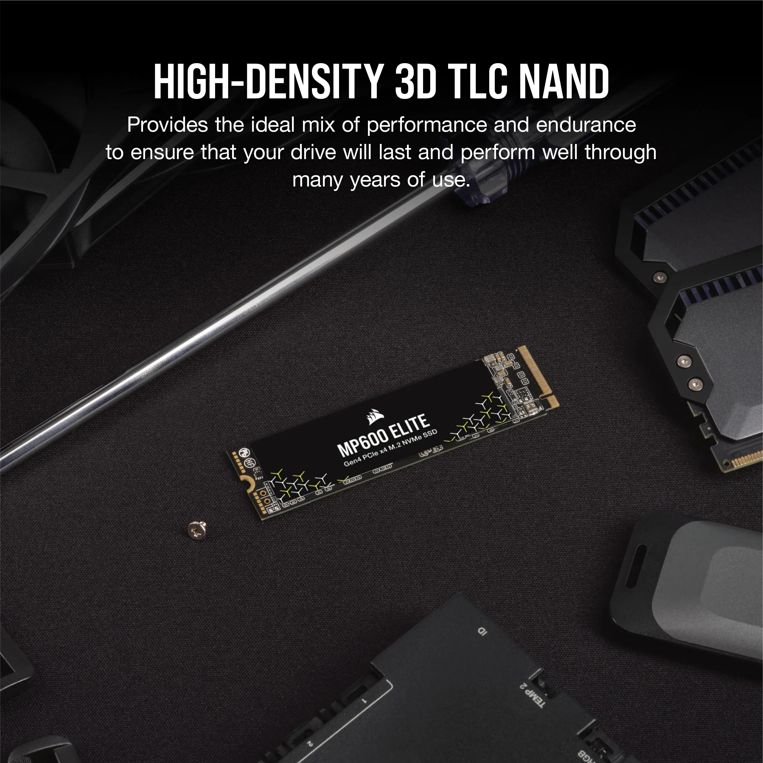 Corsair MP600 ELITE 4 TB, PCIe 4.0, M.2 - SSD