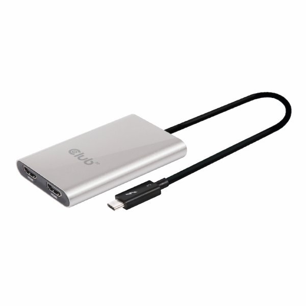 CLUB3D Thunderbolt 3 to HDMI 2.0 Dual 4K 60Hz, adapteri, Harma