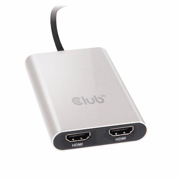 CLUB3D Thunderbolt 3 to HDMI 2.0 Dual 4K 60Hz, adapteri, Harma