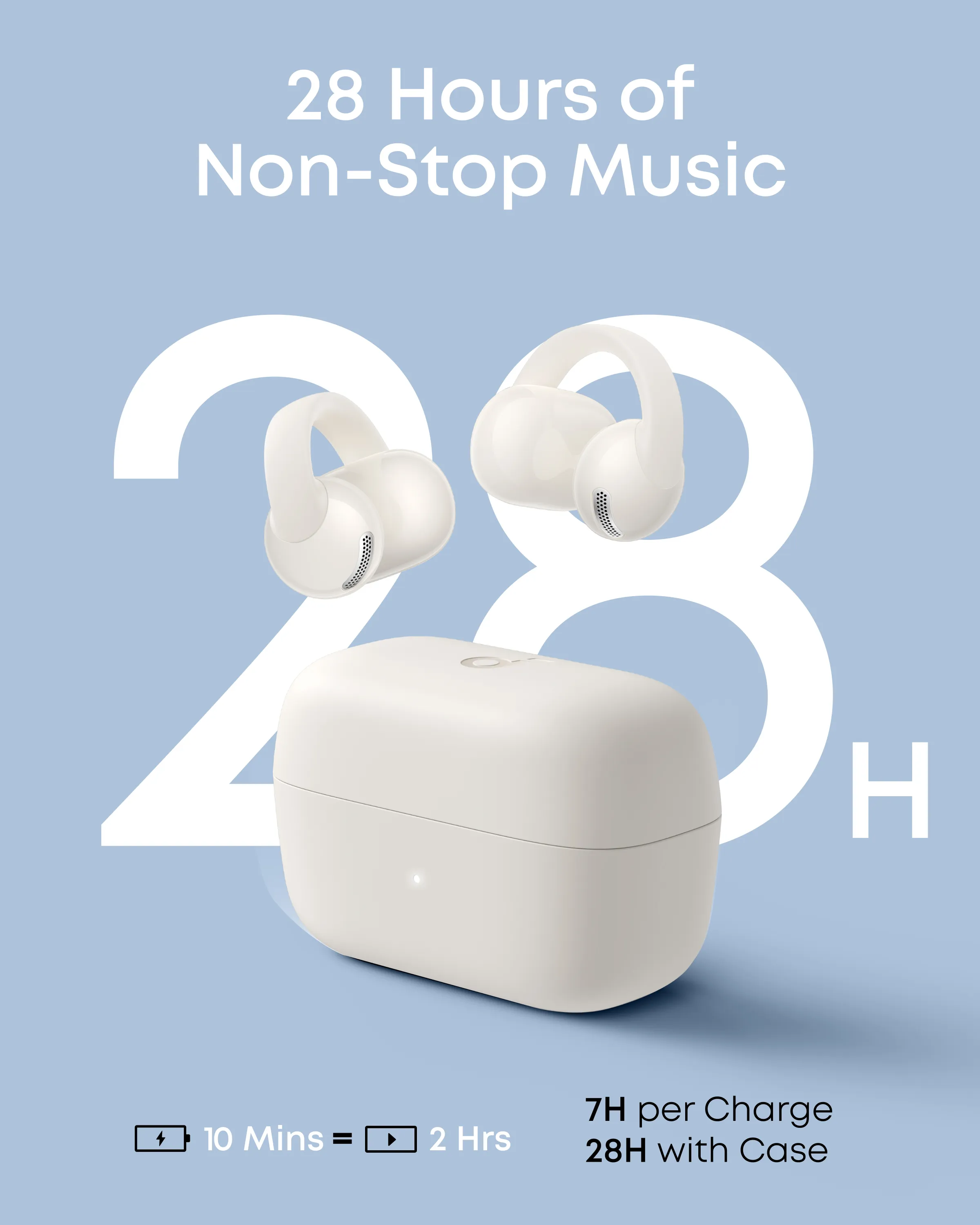Anker Soundcore C50i Wireless Earbuds, White