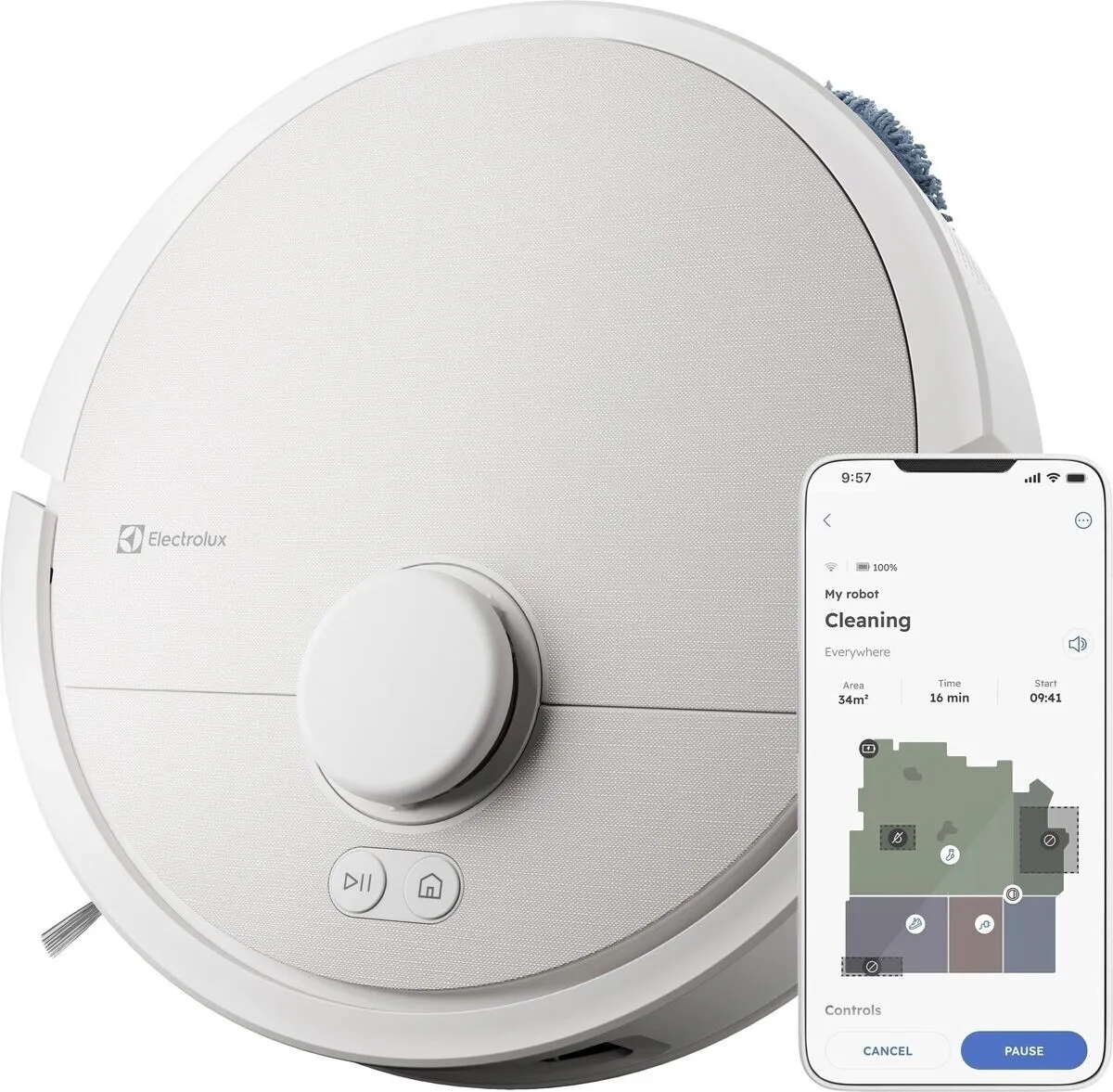 Electrolux ER81UW3SW 5.2 Ah Robot vacuum cleaner, White