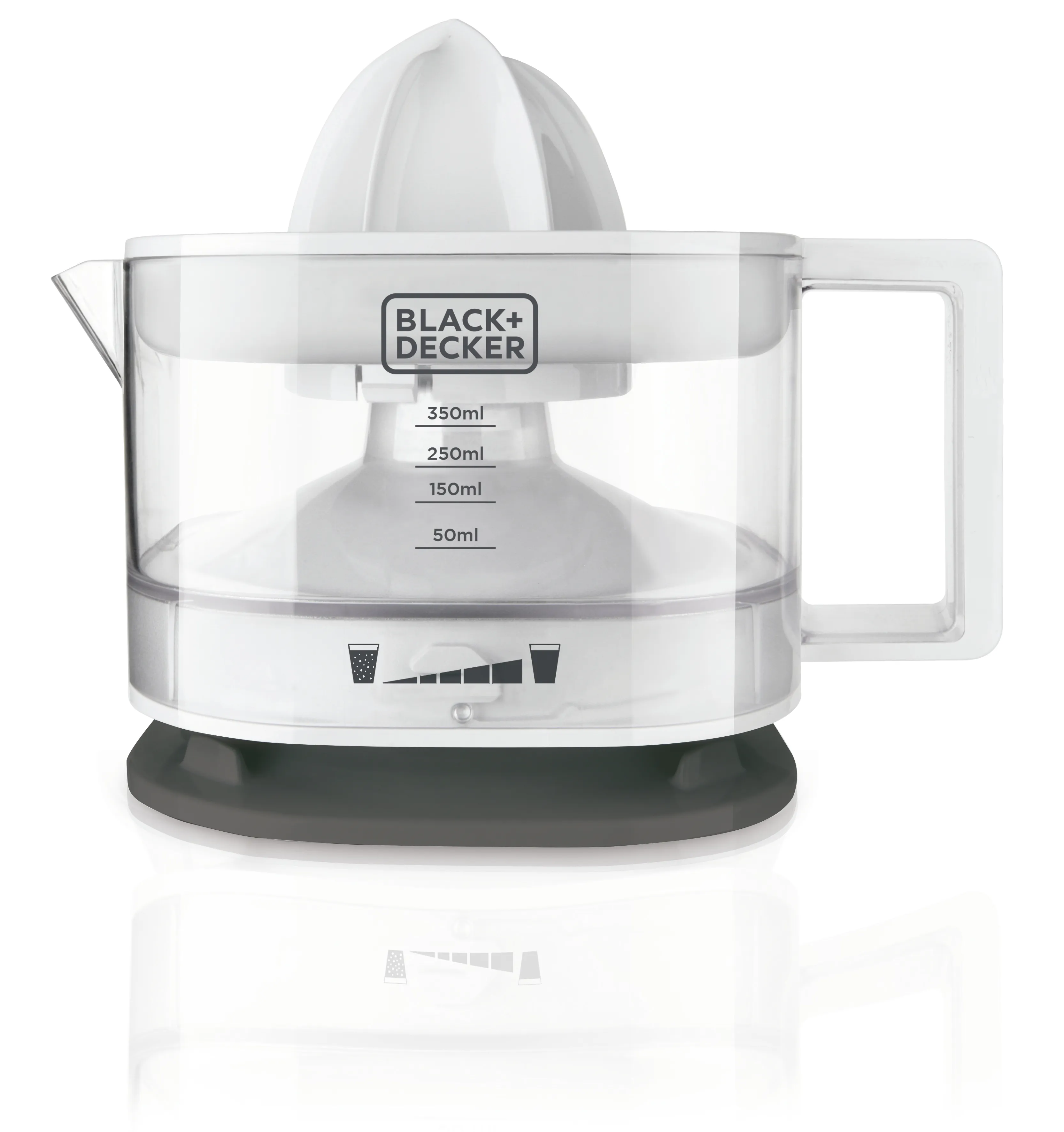 Black and decker 0,35L -juicer, white