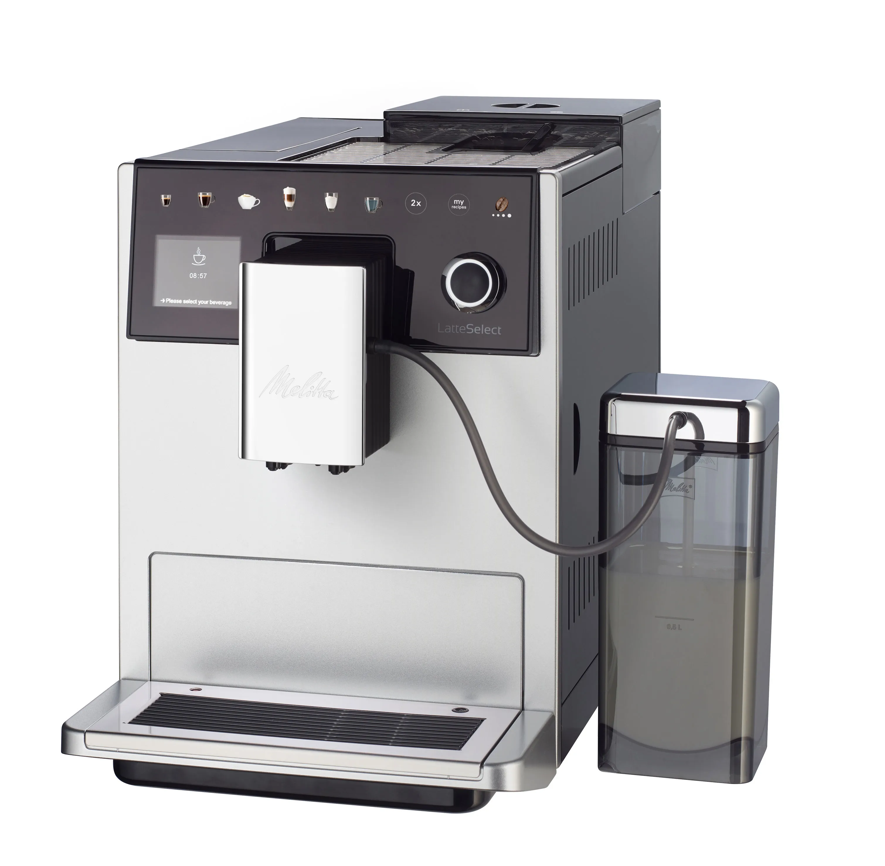 Melitta Latte Select F 630-201, helautomatisk (silver)