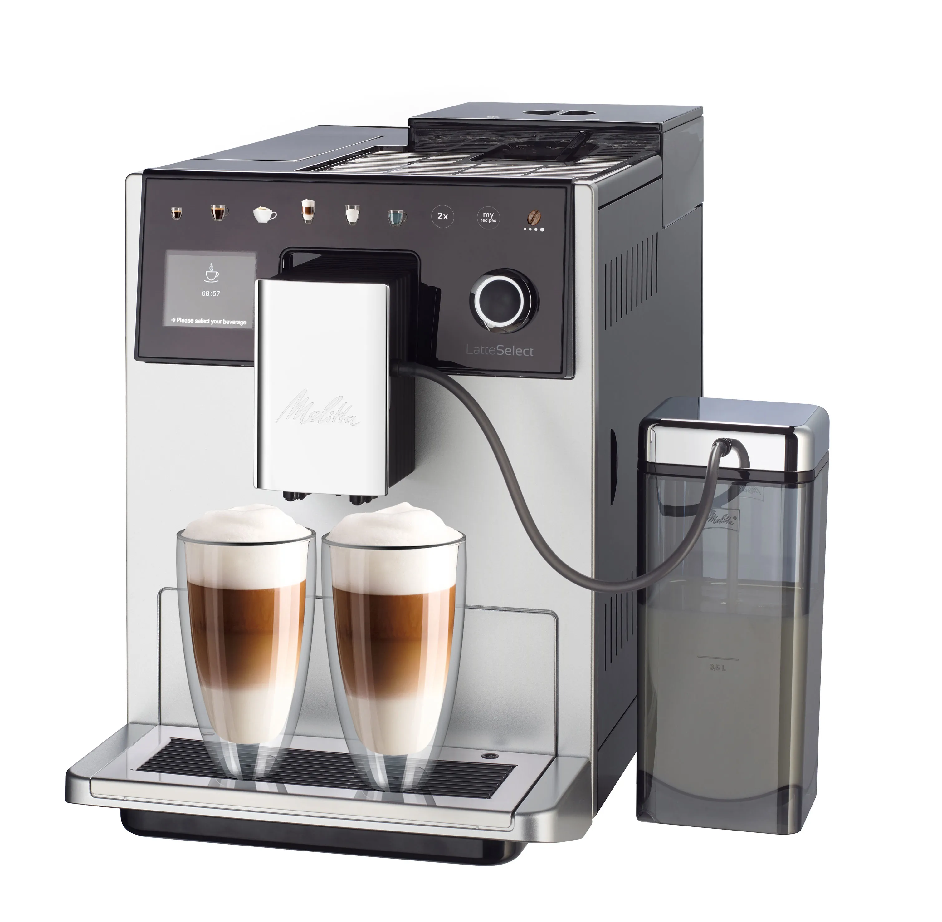 Melitta Latte Select F 630-201, helautomatisk (silver)