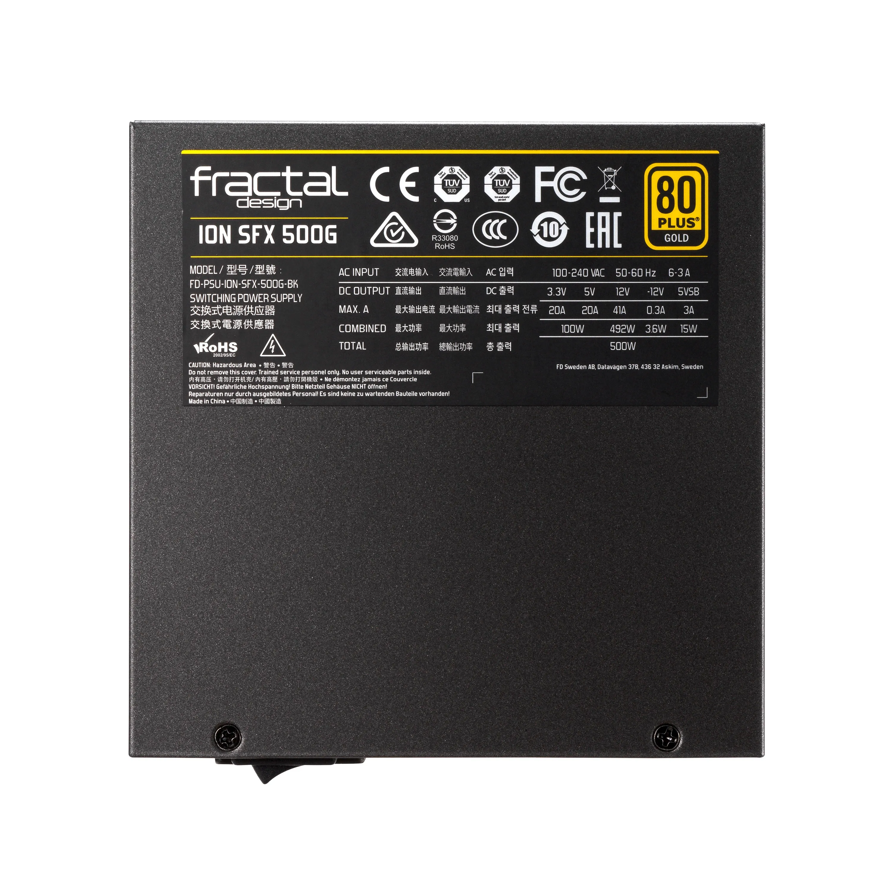 Fractal Design ION SFX 500G 500W - Power supply, 80 Plus Gold