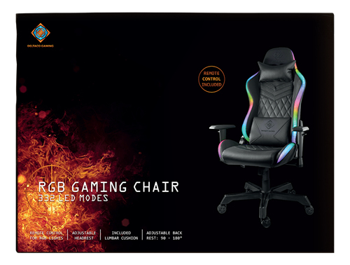 Deltaco Gaming RGB - gaming chair, black