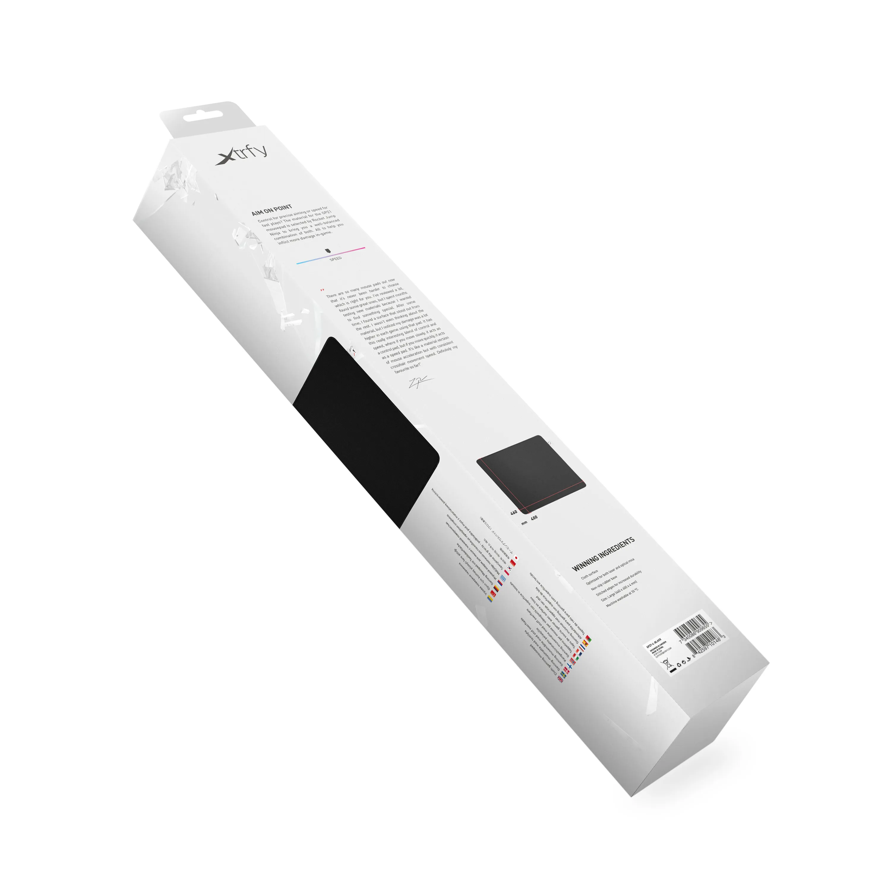 Xtrfy GPZ1 Zy's Damage Large - gaming mousepad, black