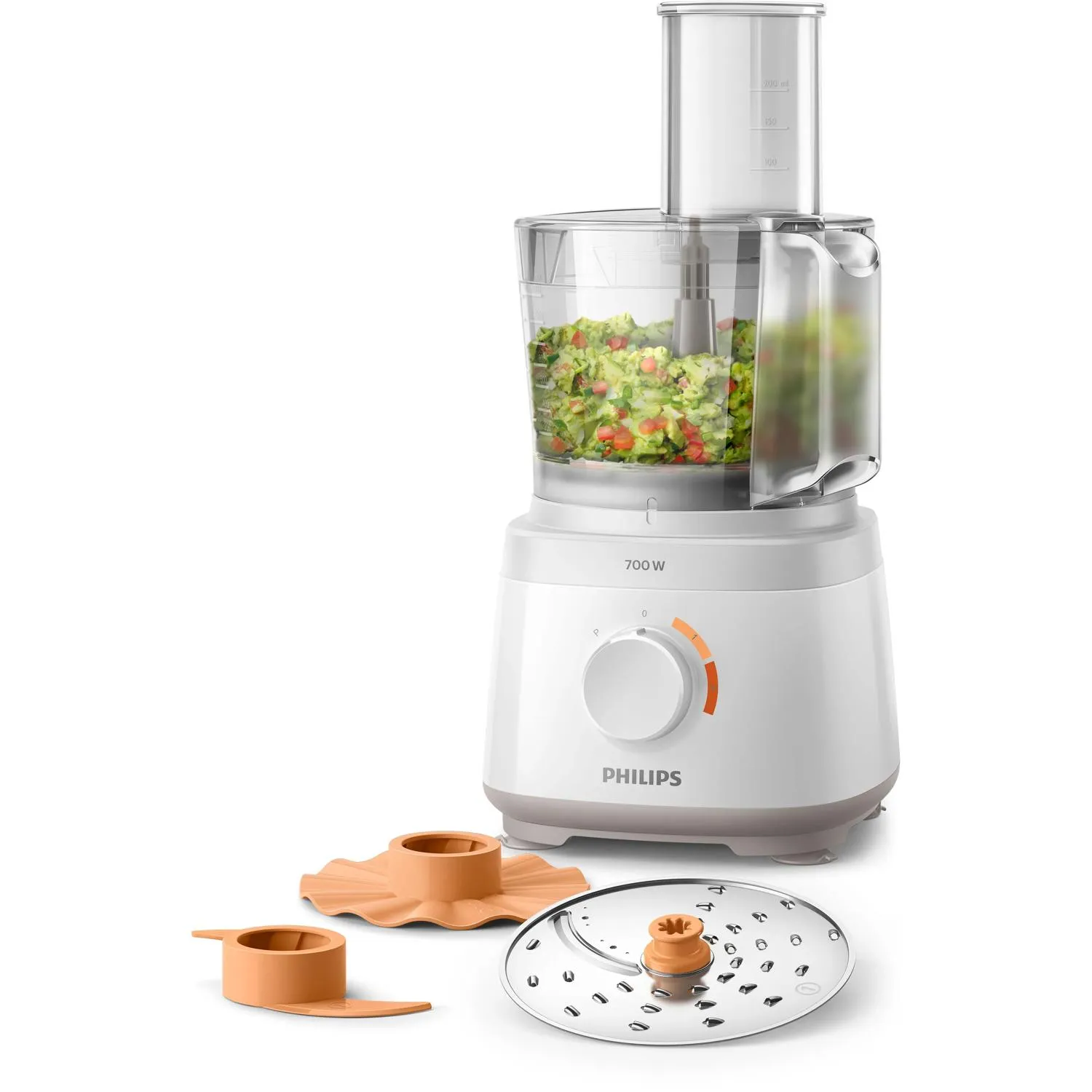 Philips Daily Collection HR7310/00 Food Processor, 700 W, 2.1 L, White