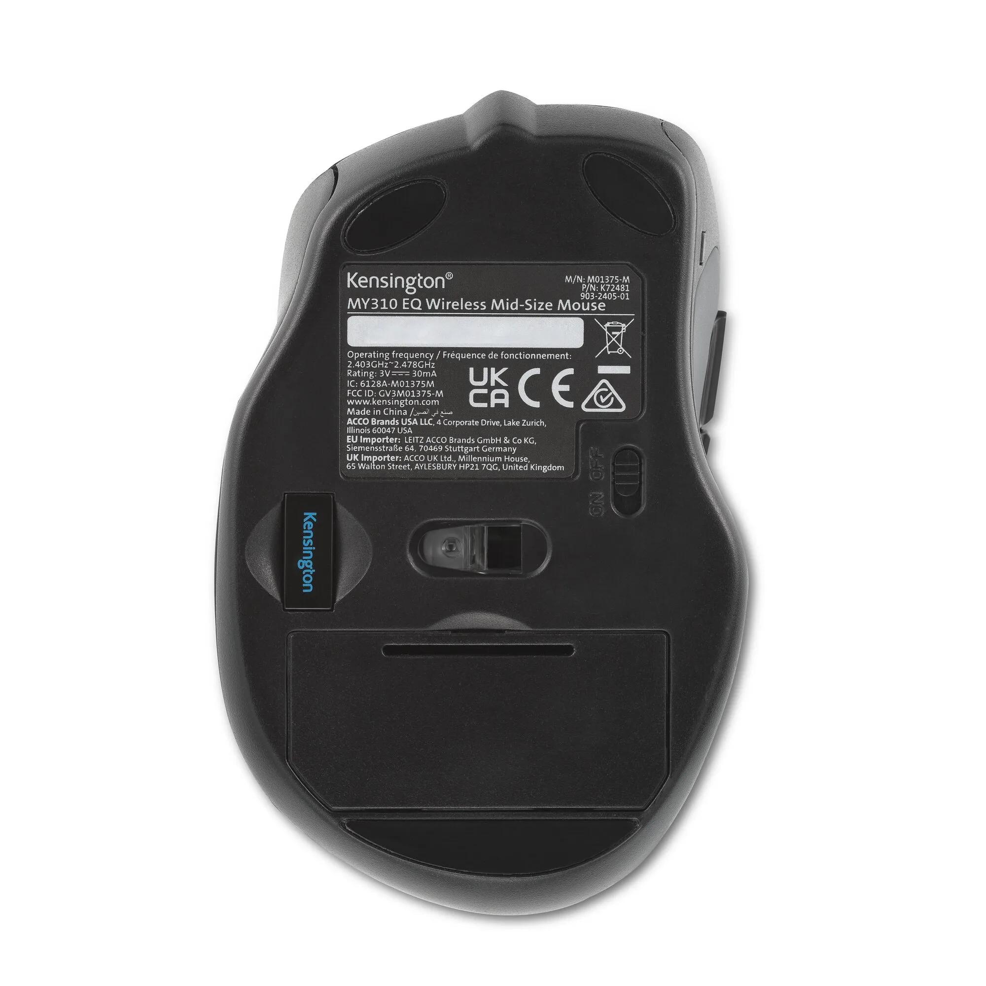 Kensington EQ MY310 Wireless Mouse, Black