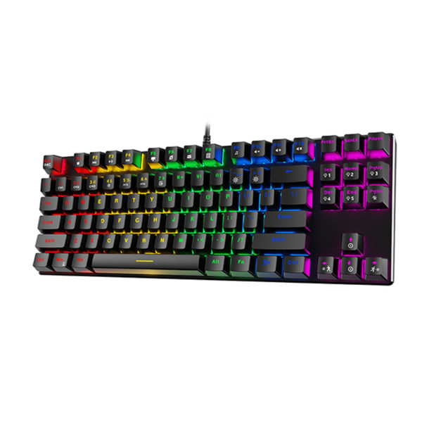 Havit KB435L TKL - gaming tangentbord, Outemu Blue, Svart