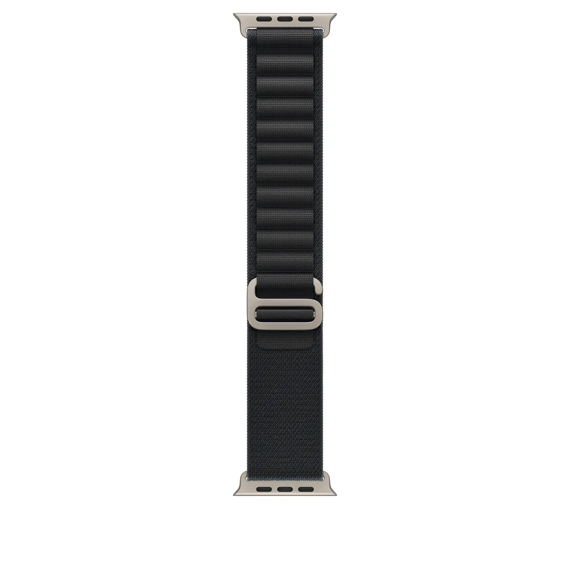 Apple Watch 49 mm bergsloop, svart, Large, Natural Titanium Finish
