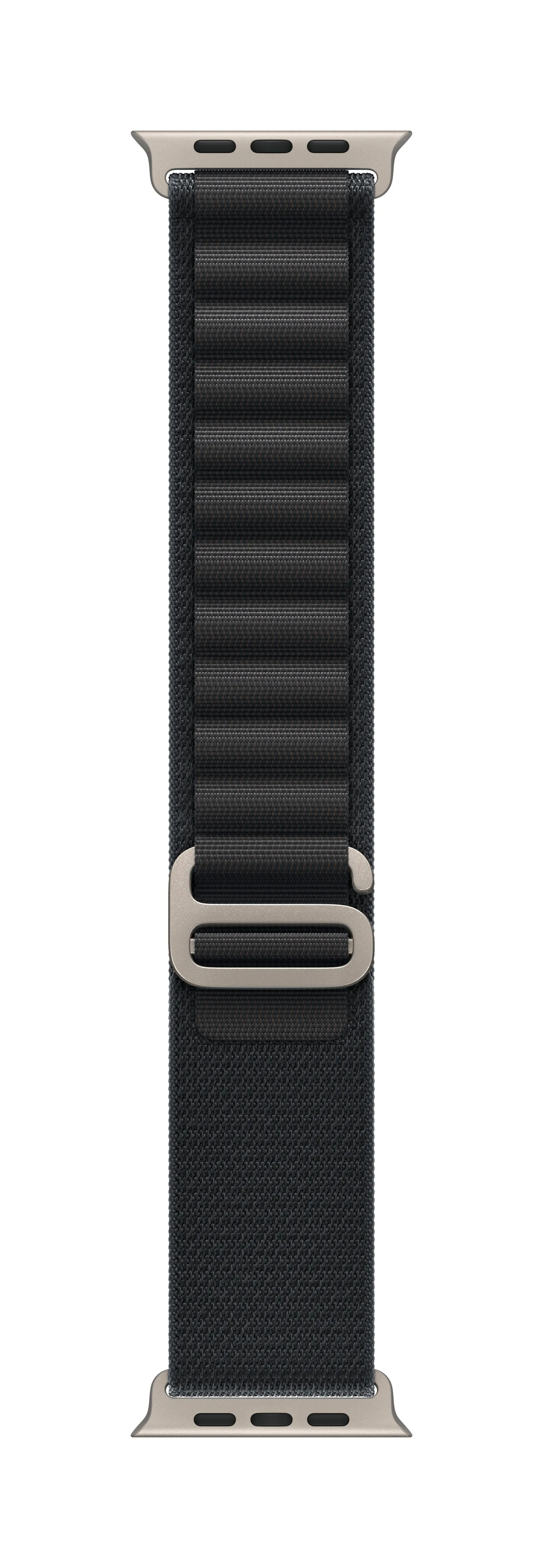 Apple Watch 49 mm Alpine Loop, Black, Large, Natural Titanium Finish