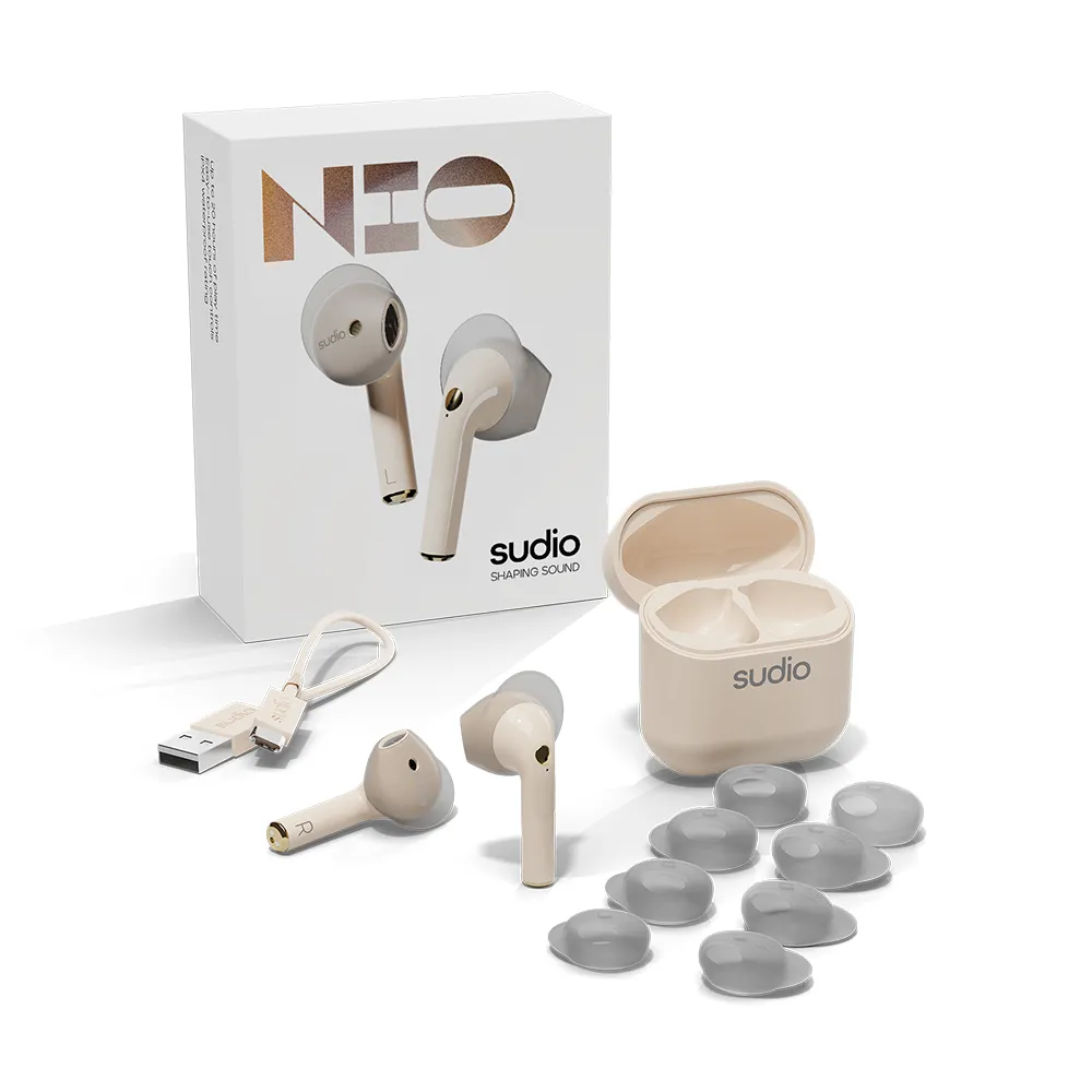 Sudio Nio True Wireless - wireless earbuds, sand