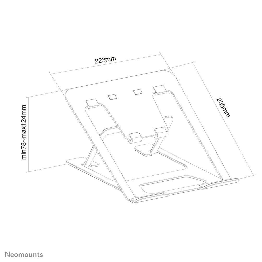 NEWSTAR NOTEBOOK DESK STAND  BLACK (ERGONOMIC)