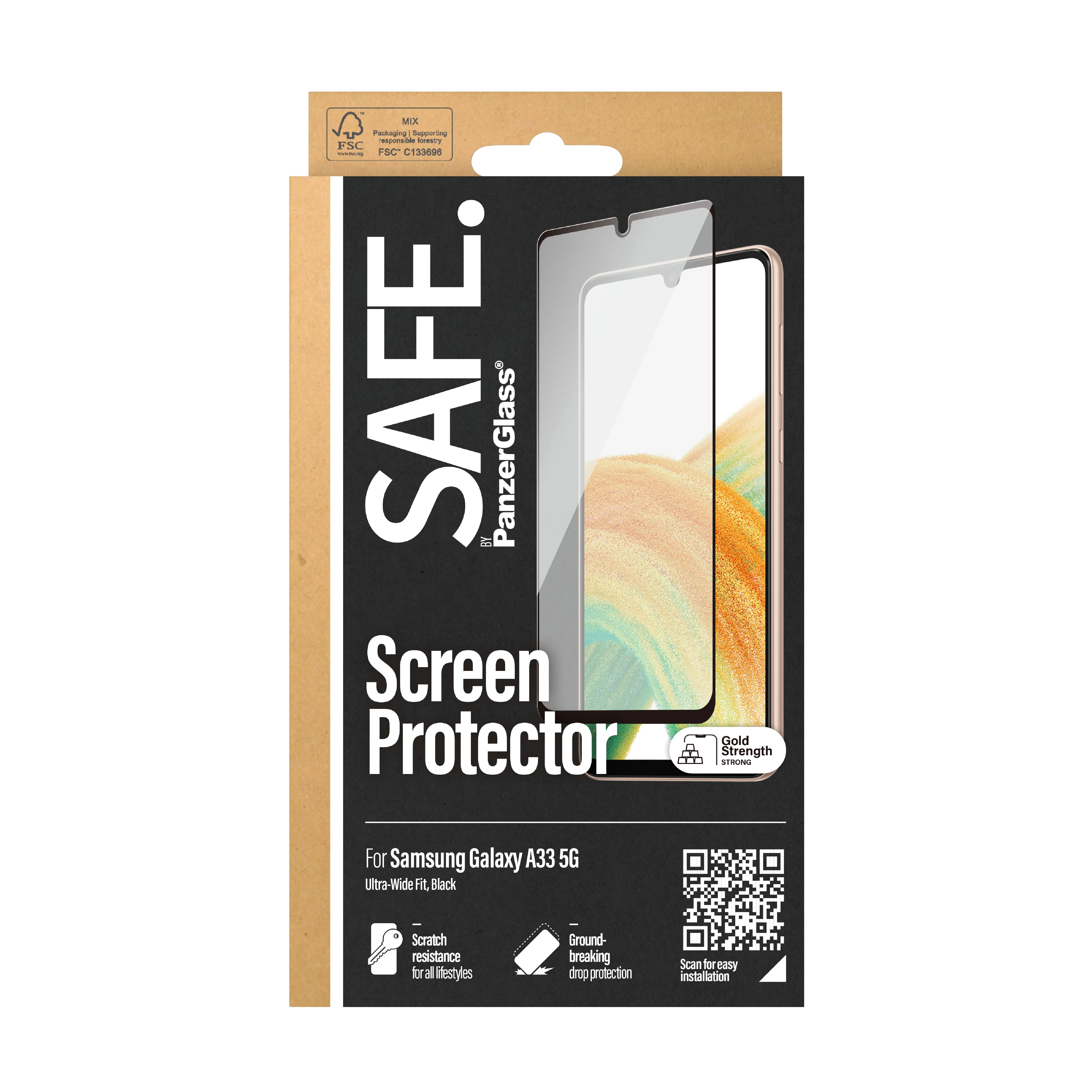PanzerGlass SAFE Case Friendly, Galaxy A33 - Screen Glass