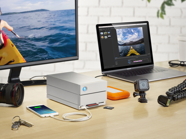 LACIE 2big Dock Thunderbolt3 20TB 8.9cm 3.5inch USB 3.1 Hardware-RAID inc Rescue Service RAID 0/1/JBOD SATA 6.0Gb/s No data cable