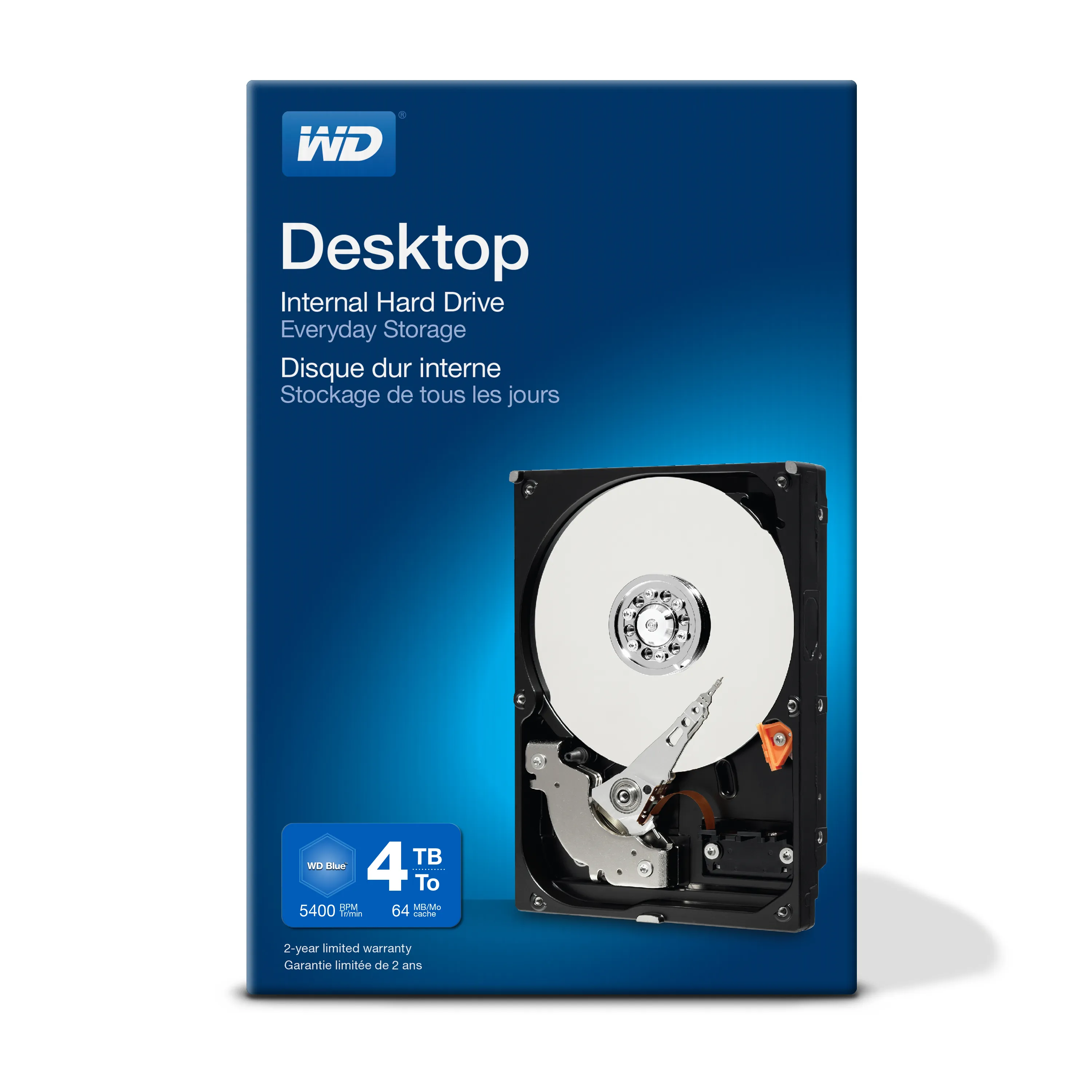WD Blue 3.5", 4 Tt, 5400 RPM, 128 MB -kovalevy (PC)