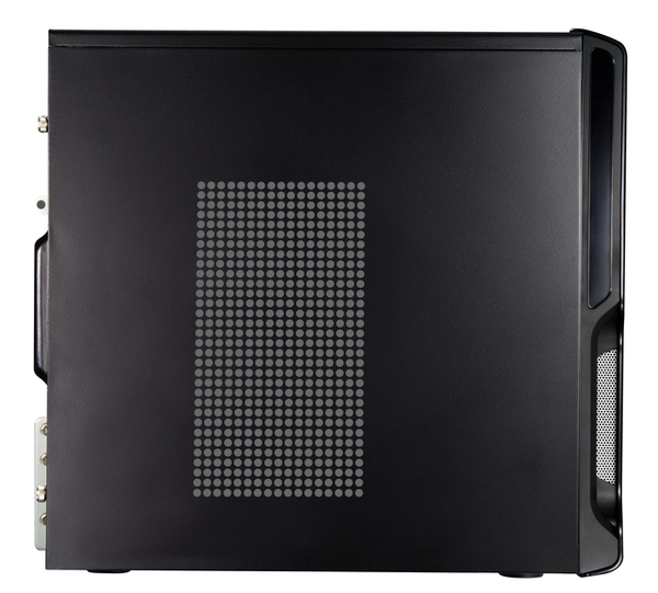 Compucase minitower, utan n&auml;tdel, 2x5,25&quot;, 2x3,5&quot;, ljud+USB, svart