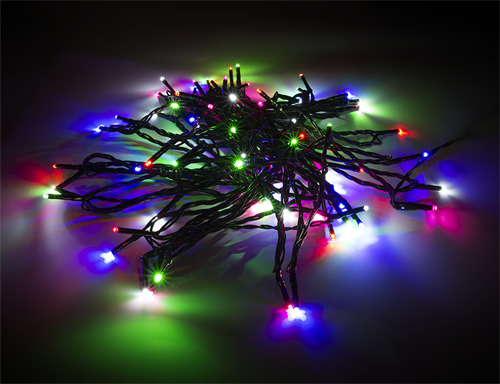 NORDIC HOME Flerf&auml;rgad LED ljusslinga, inomhus/utomhusbruk, 10 m, RGB