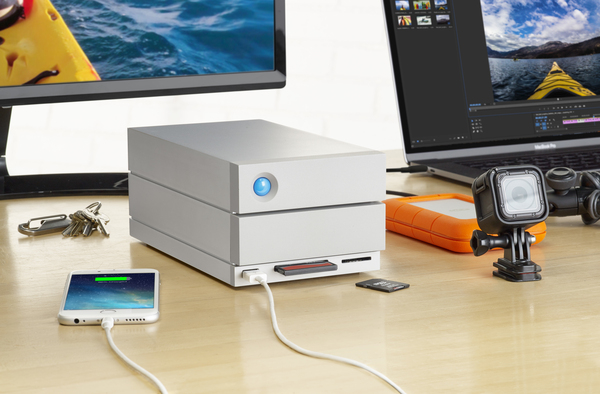 LACIE 2big Dock Thunderbolt3 20TB 8.9cm 3.5inch USB 3.1 Hardware-RAID inc Rescue Service RAID 0/1/JBOD SATA 6.0Gb/s No data cable