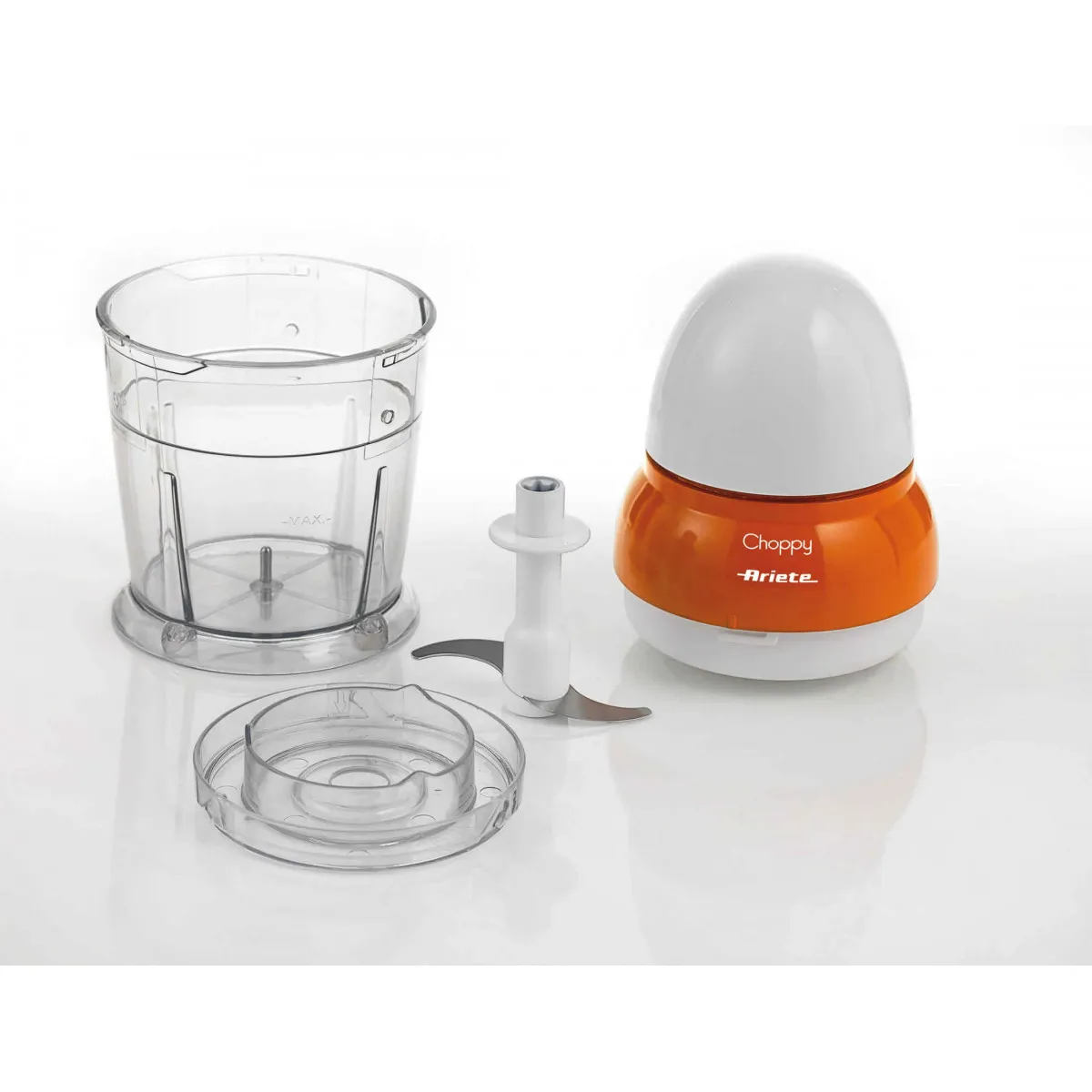 Ariete 1836 Minihackare, 160 W, 0,25 L, Orange/Vit