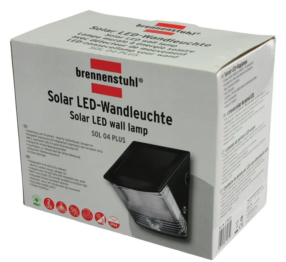 Brennenstuhl SOL 04 Plus ulkok&auml;ytt&ouml;&ouml;n, 85lm, IP44