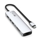 Satechi 7-in-1 USB-C Slim Multiport Adapter with Ethernet - Silver