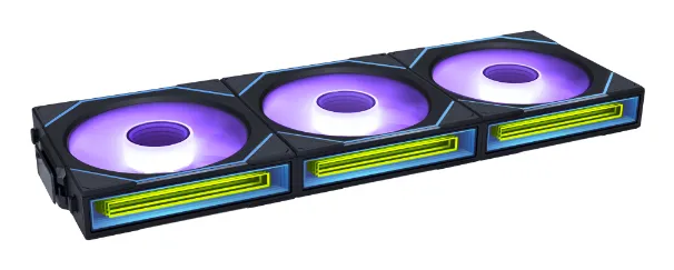 Lian Li UNI FAN SL-INF Wireless Reverse Blade PWM ARGB -tuuletinsarja, nestelaakeri, 120 mm, 3 kpl, musta