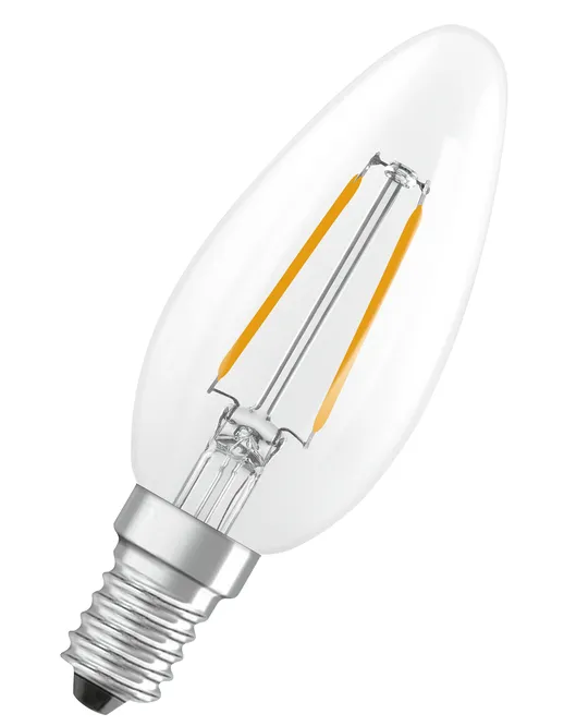 OSRAM LED kynttil&auml; filamentti kirkas B25 1.8 W 250 lm 2700 K E14