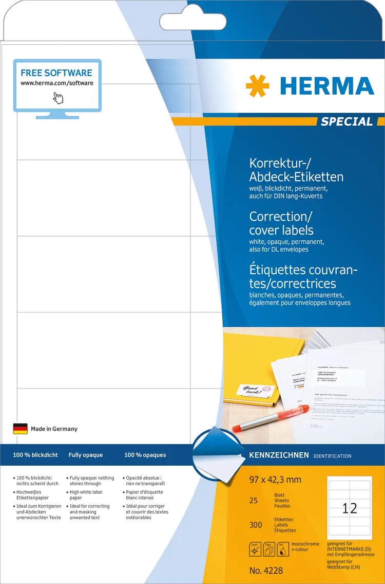 Herma label covering 97x42,3 (300) Herma label covering 97x42,3 (300)