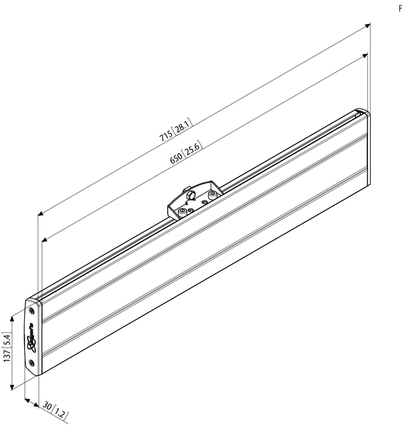 Vogel's Pro PFB 3407 -adapterilevy, 715 mm, musta