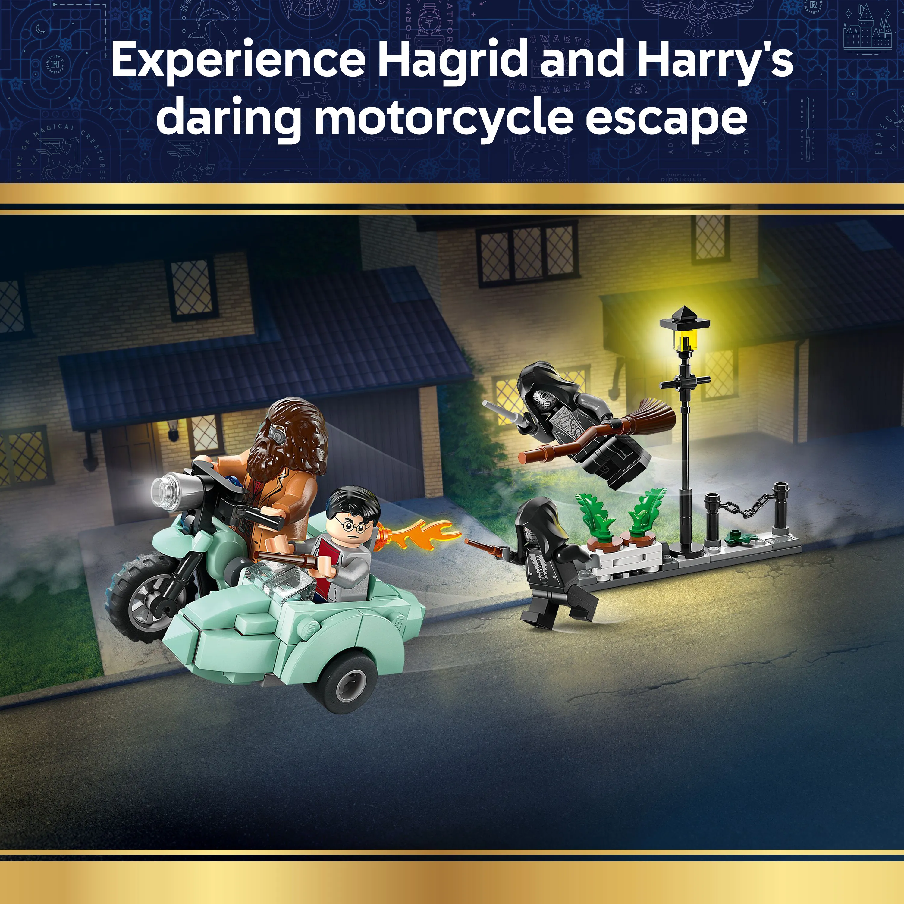 LEGO Harry Potter Hagridin ja Harryn Pako Likusteritielt&auml; 76459