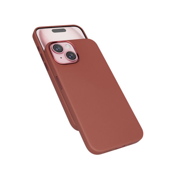 Epico Mag+ Leather Case, iPhone 15 Plus -suojakuori, Ruskea