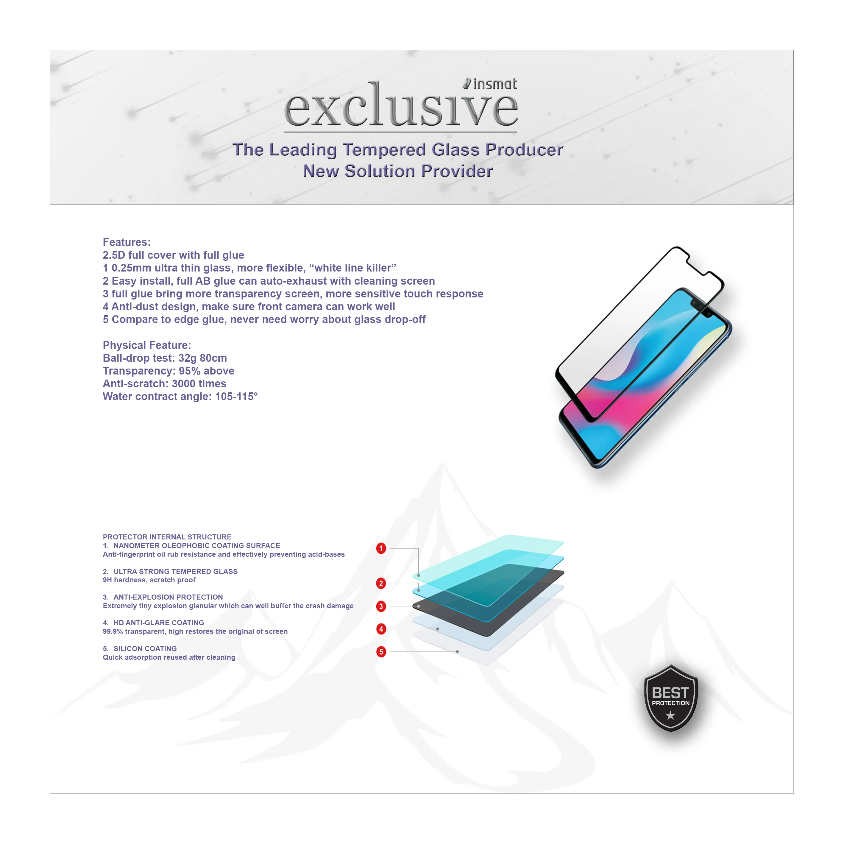 Insmat Full Screen Glass, Moto G67 / G77 -panssarilasi