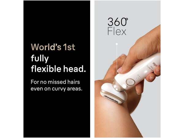 Braun Silk&middot;&eacute;pil 9 Flex 9-011 3D Wet &amp; Dry - epilator, Gold