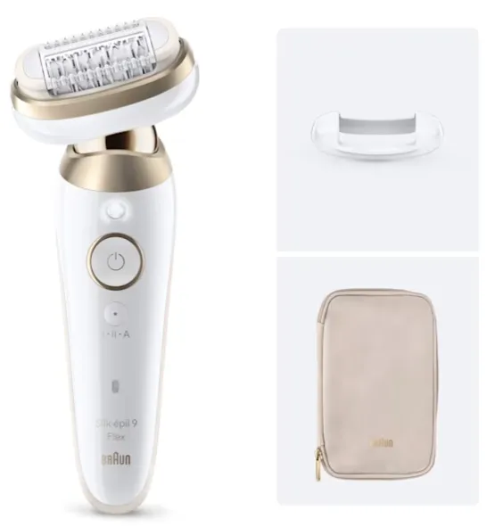 Braun Silk&middot;&eacute;pil 9 Flex 9-011 3D Wet &amp; Dry - epilator, Gold