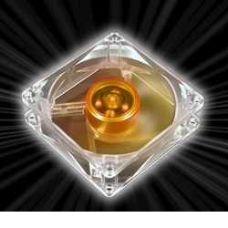 Akasa Kotelotuuletin 80x80x25mm, kahdet kuulalaakerit, 3-pin