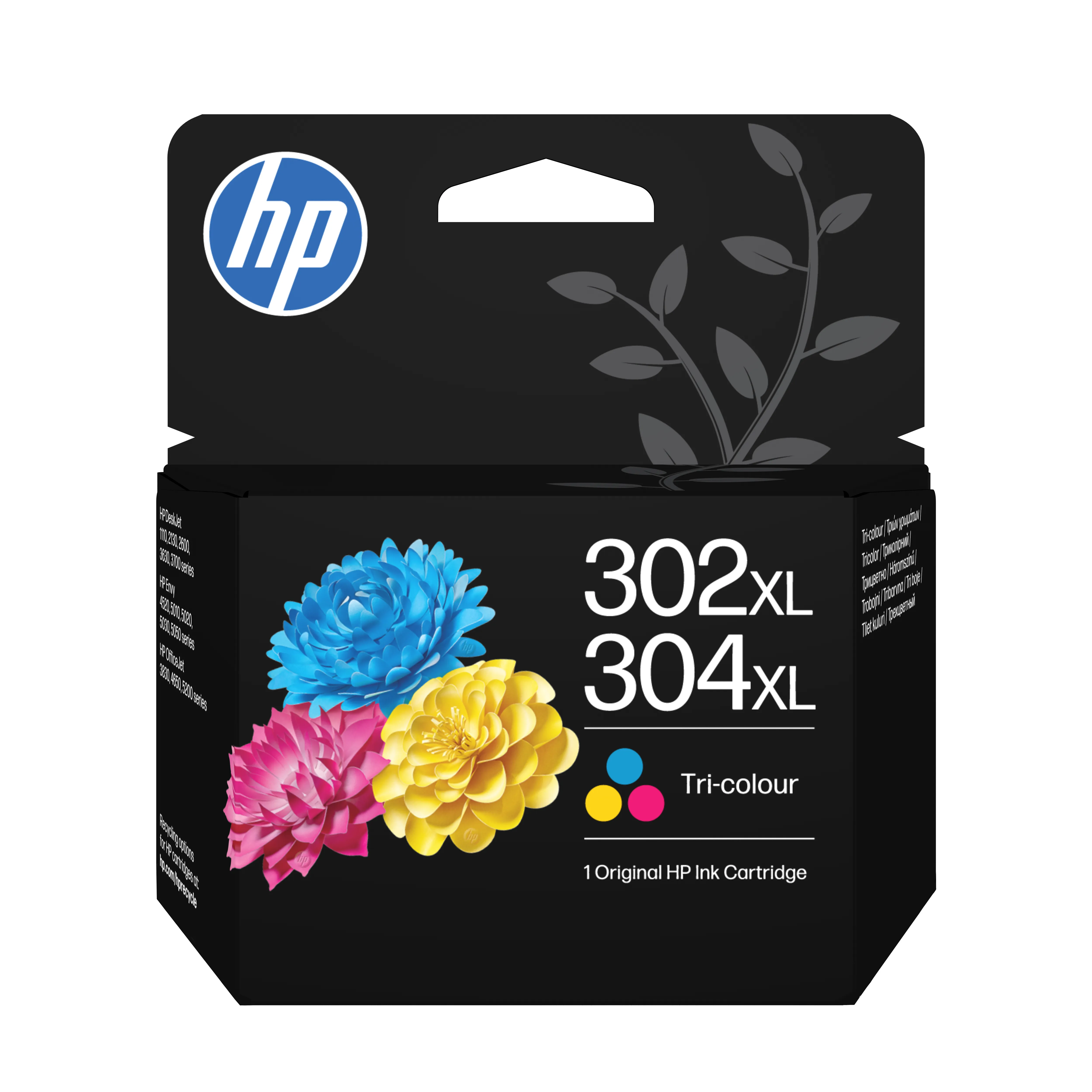 HP 302XL/304XL bl&auml;ckpatron, cyan/magenta/gul