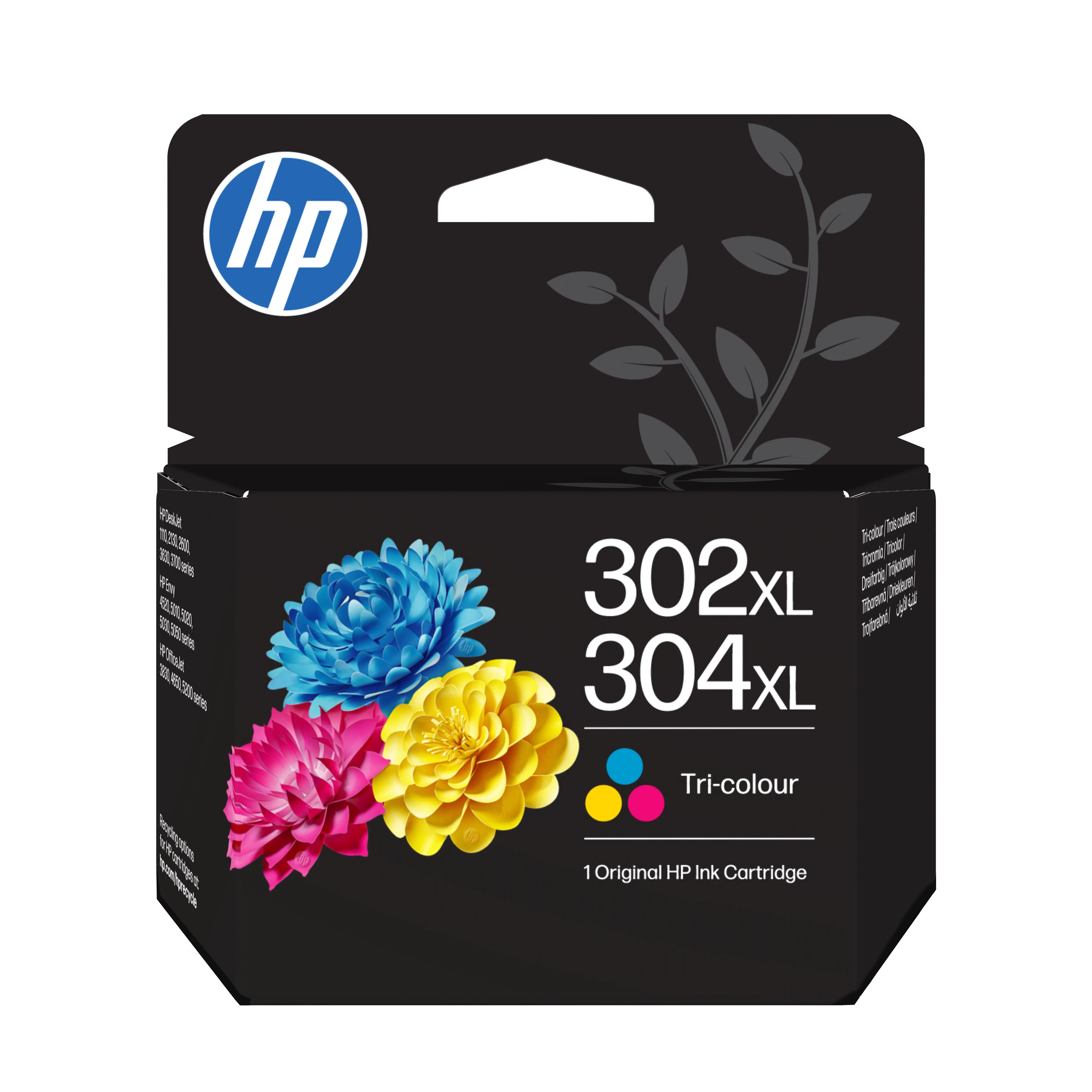 HP 302XL/304XL bl&auml;ckpatron, cyan/magenta/gul