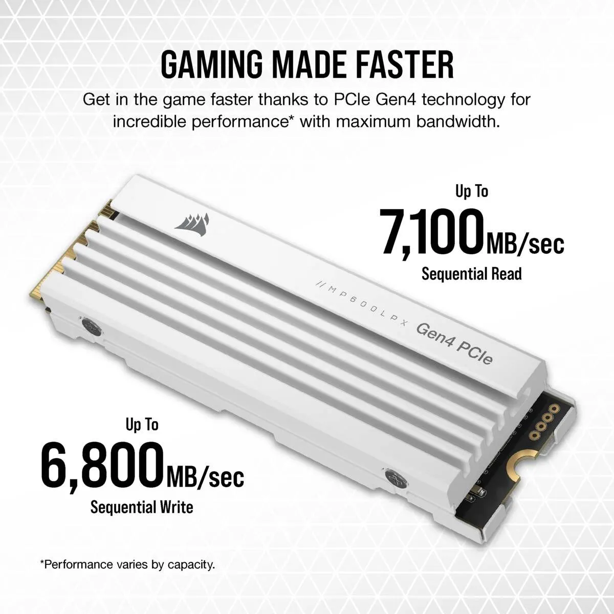 Corsair MP600 PRO LPX Heatsink 2 TB M.2 PCIe Gen4 NVMe SSD