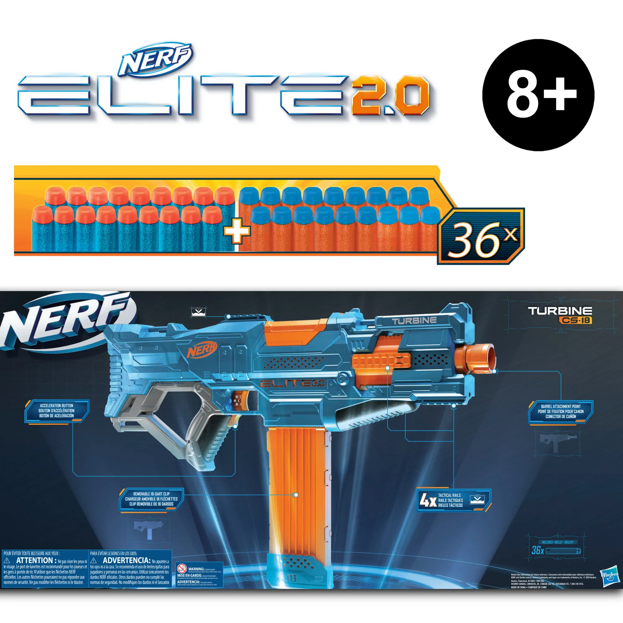 Nerf N-Strike Elite 2.0 Turbine CS-18 -vaahtomuoviase