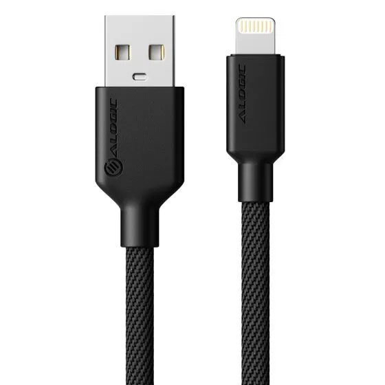 Alogic Elements PRO USB-A - Lighting - kabel, 2m, Svart